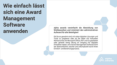 Wie einfach lässt sich eine Award Management Software bedienen