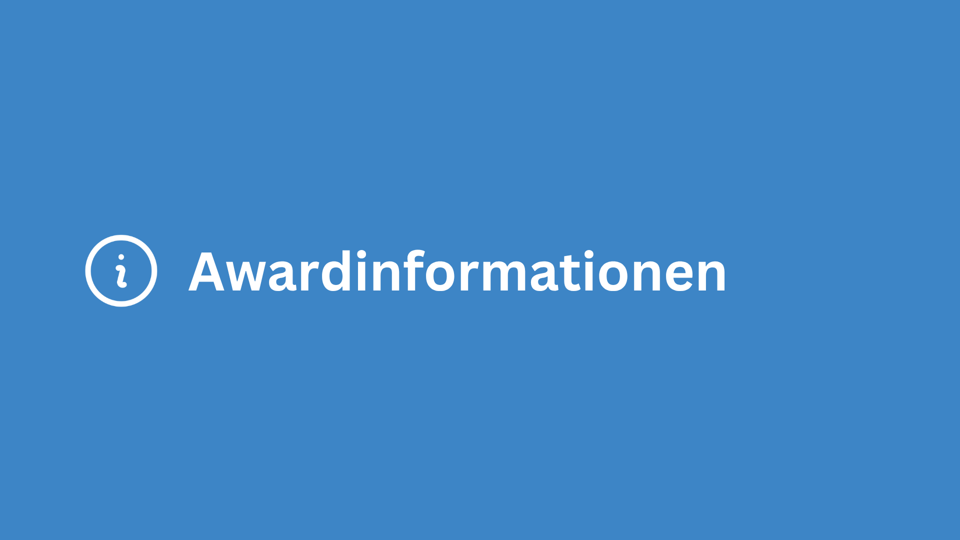Awardinformationen
