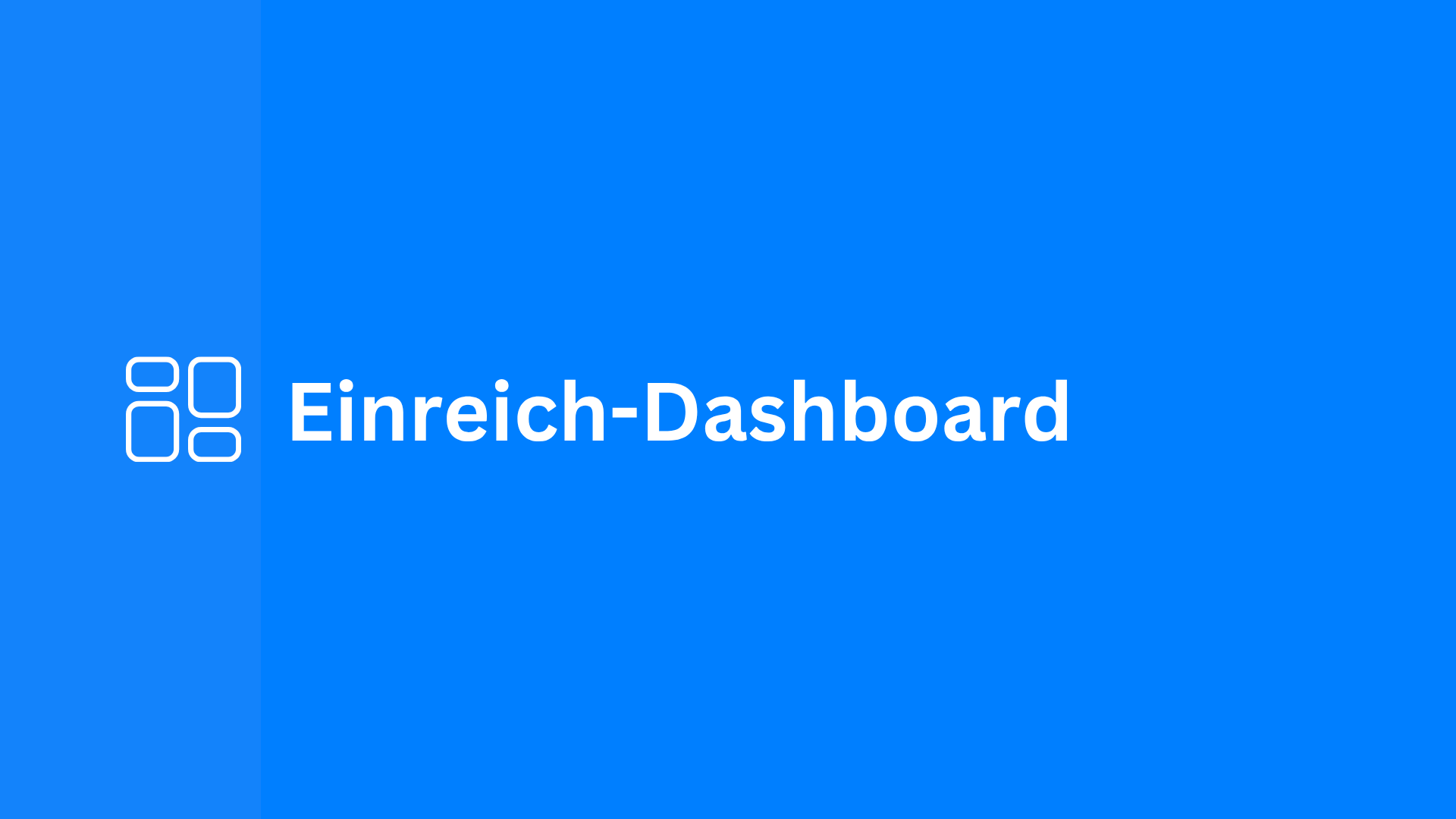 Einreich Dashboard