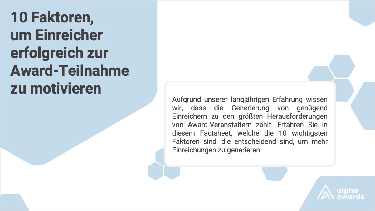 10 Faktoren, um erfolgreich Einreicher zu gewinnen