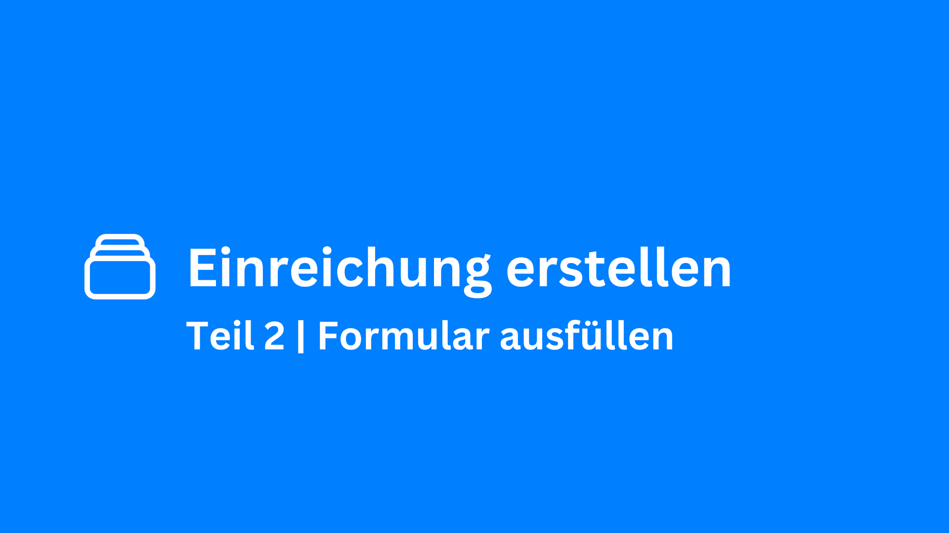 Formular ausfüllen