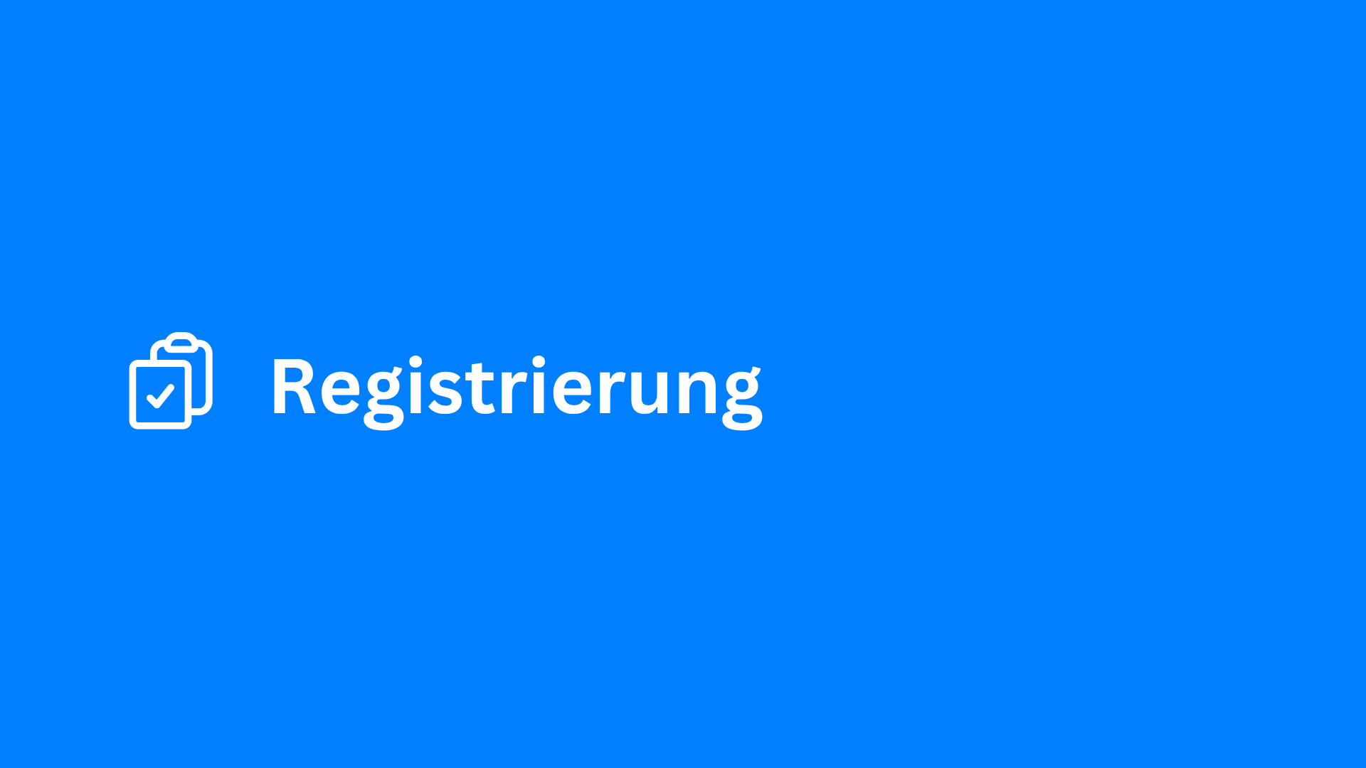 Registrierung